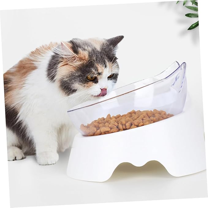 SUPVOX Pet Feeder Waterer Dual Bowls for Cats Dogs Automatic Refill Sturdy Base Food Dispenser for Small to Medium Pets