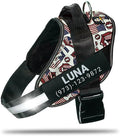 Personalized No-Pull Dog Harness with Name Patch, Adjustable, Reflective, Padded, Heavy Duty Pet Vest to Prevent Tugging, Pulling, or Choking, Training and Walking, USA, M