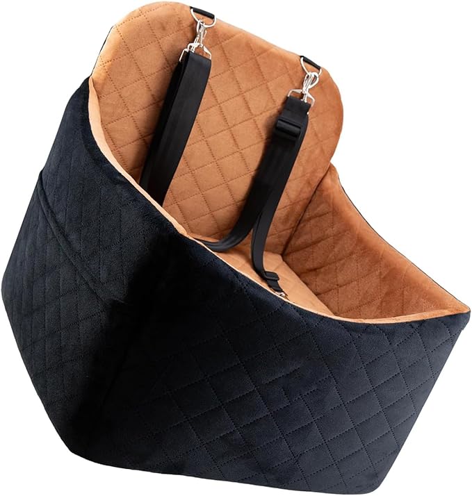 Nonslip Pet Ensuring Secure Transport with Regulable Belt and Base for Small Media Dog in Vehicle Dog Car Seat