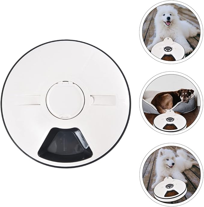 BESPORTBLE Automatic Pet Feeder Timer Smart Food Dispenser for Scheduled Meals Design Detachable Parts for Easy Cleaning Grey