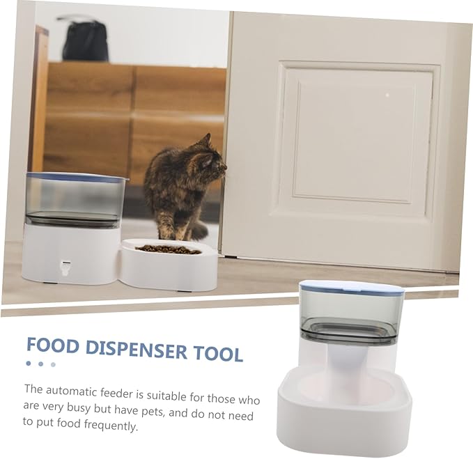 Kisangel 1pc Automatic Pet Feeder Non- Dispenser for Cats and Dogs Removable and Easy to Safe Material for Pet Owners Seeking Convenience