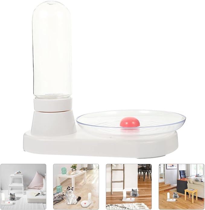 Automatic Water Feeder White Pet Water Dispenser Capacity Lightweight Drinking Tool for Home Use Easy to Carry Practical Design