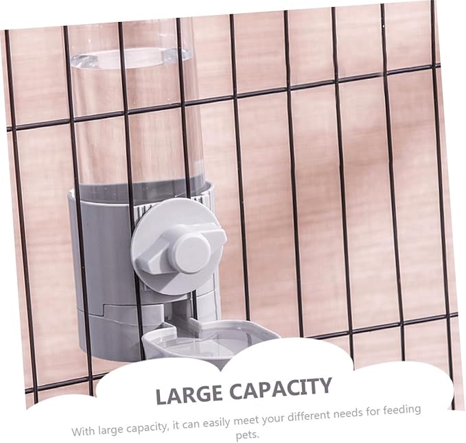 GANAZONO Hanging Automatic Pet Waterer for Cats and Dogs and Easy to Feeder Compact Design for Indoor Use for Busy Pet Owners Gray