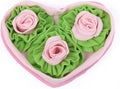 Heart-Shaped Rose Snuffle Mat for Dogs and Cats, Washable Pet Nose Work Mat, Interactive Feeding Mat to Relieve Boredom and Stress (V10)