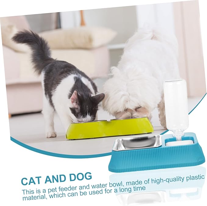 Automatic Pet Water Dispenser and Food Bowl Dual Feeding for Dogs and Cats Easy to Clean and Use Bottle for Convenient Water Monitoring for Pet Stores and Homes