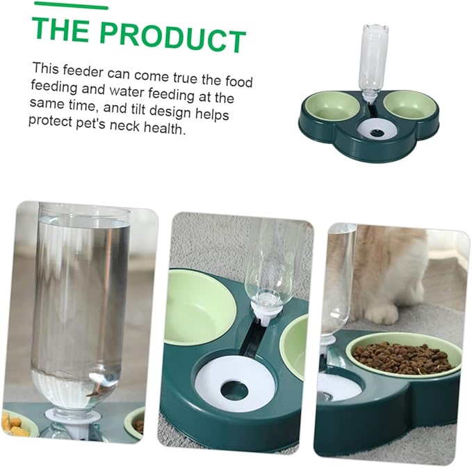 Multi-Function Pet Food Feeder and Water Dispenser Automatic Cat Dog Bowl Dual Food and Water Capacity Design for Home and Pet Store Use