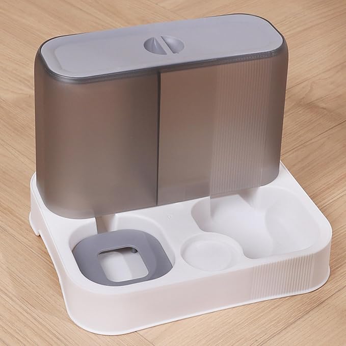 Pet Automatic Feeder + Waterer Food Container Bowl Anti-Leak Water-Fountain 2 in 1 Pet Large Dogs Water Feeder