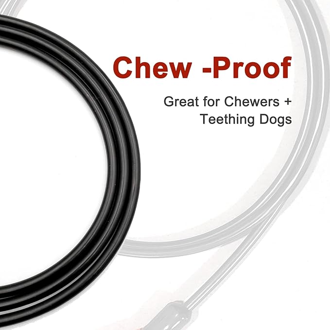 Heavy Duty Dog Leash, Chew Proof Metal Leash for Large Dogs (Up to 250lbs), 5ft WireRope Dog Leashes with Soft Silicone Grip,Transparent