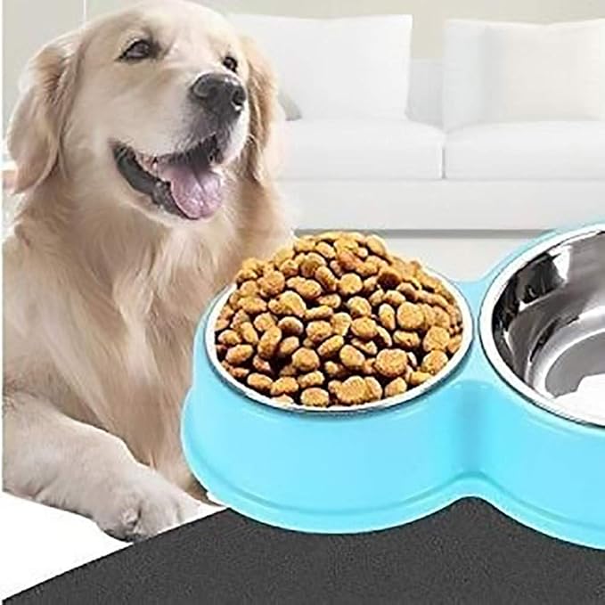 feeders Automatic Feeders Double Dog Bowl Stainless Steel Pet Feeding Dog Food Bowl Drinking Water Fountain Puppy Feeder Cat Bowl