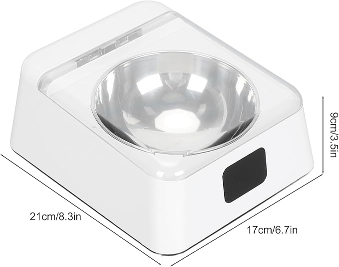 Open Lid Pet Feeder, Automatic Cat Feeder with Infrared Sensor Cover, Removable Bowl Battery Powered Intelligent Automatic Opening Lid Dog Feeder, Pet Food Dispenser for Cats and Dogs