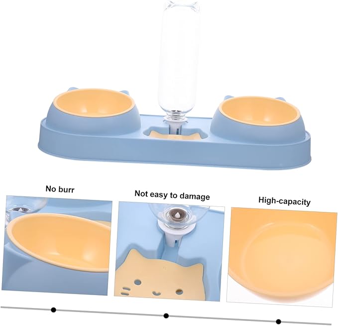 GANAZONO Elevated Dog Bowl Automatic Dog Feeder Slow Feeder Pet Water Container Cat Food Bowl