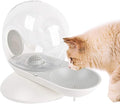 Cat Dog Water Dispenser,Cats Gravity Waterer Feeder Bowl,Snail Shape Cats Automatic Drinking Fountains for Cats/Dogs Non-Slip Round 2.8L