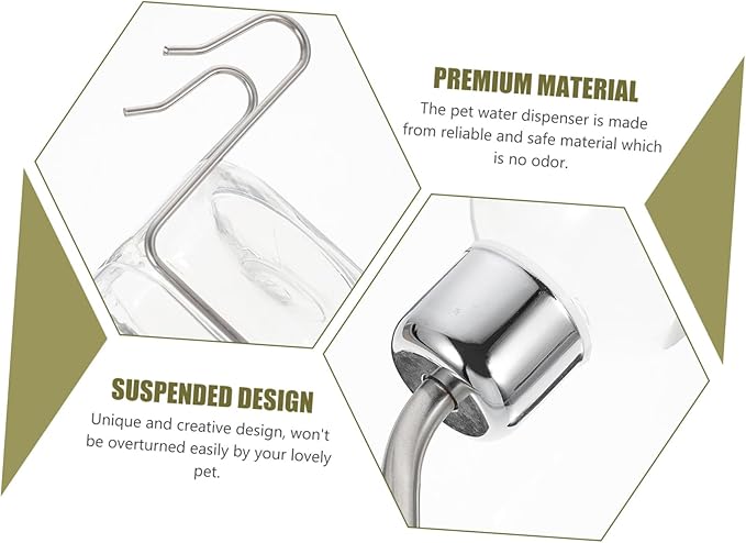 Automatic Pet Water Feeder Leak Hanging Water Dispenser for Cats and Dogs Easy-Clean Design Provides Happy Drinking Experience