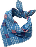 Double Layers Two Tones Dog Cotton Square Bandana Bibs Scarf Kerchief for Small Medium Dogs Boy or Girl - DCB23 B&W