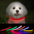 Lighted Dog Collar for Night Walking, Flashing Led Dog Collar, USB Rechargeable Glow Collars for Dogs, Adjustable Light Up Dog Collars (Red, Pack of 1, XS)