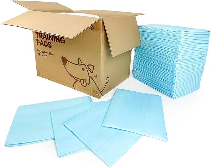 Best Pet Supplies XL Puppy Pads 100 Count - Super Absorbent Dog Training Pads, Quick-Dry, Odor Control, Disposable Pee Pads, Leak-Proof Wee Wee Pads for Indoor Dogs – Baby Blue XL, 100 Pack