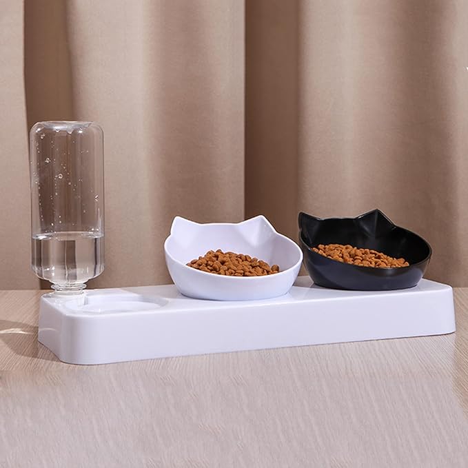 Pet Feeder and Waterer Pet Bowl Automatic Feeder with Water Fountain Dog Food Food Water Bowl Food Water Bowl Dispenser