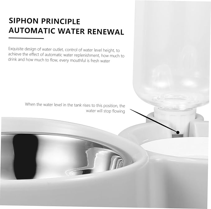 Automatic Water Feeder Pet Food Bowl Dual Use Container for Dogs Leak Design Convenient Transparent Water Bottle Easy to Durable for Pets