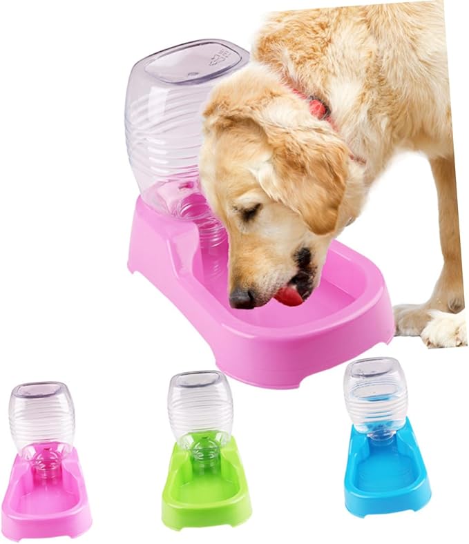 2pcs Creative Pet Water Feeder Bowl for Dogs and Puppies Green Unique Design Prevents Spills Safe and Convenient Automatic Water Dispenser for Shop