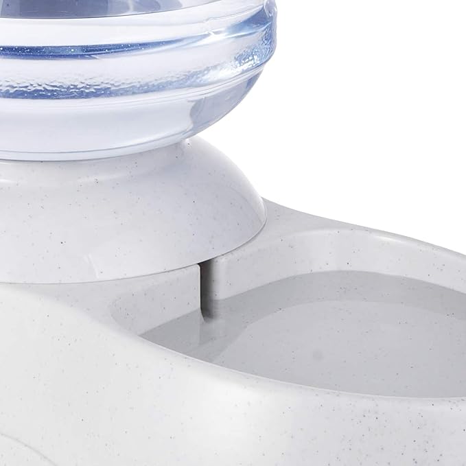 Pet Water Drinking Fountain Automatic Gravity Dispenser Station Self Replenish Animal Waterer Dog Cat Large Capacity Fresh Drinking System Plastic Bottle Reservoir Bowl Stand (3 Gallon)