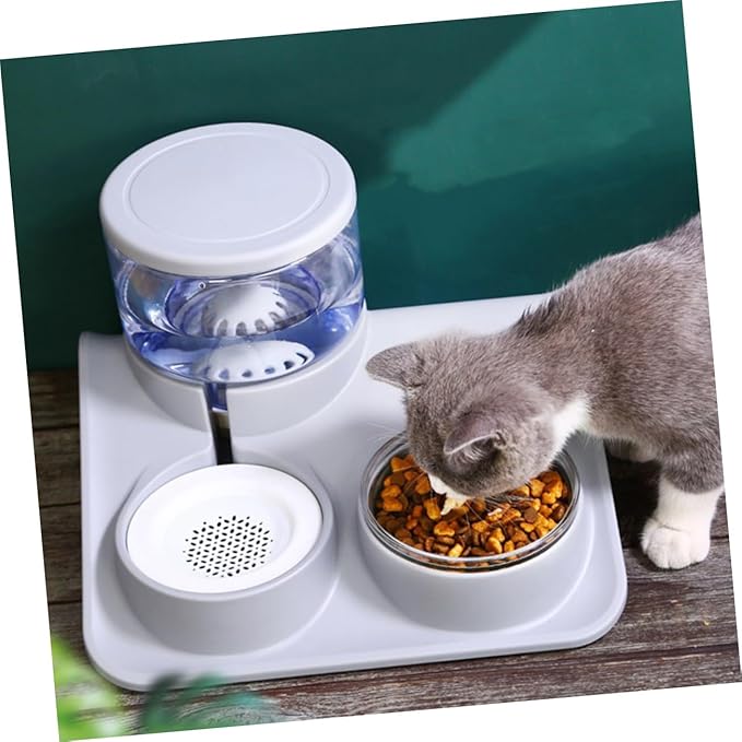Toyvian Automatic PET Drinking Feeder 1.5L Water Dispenser for Dogs Cats Plastic PET Water Bowl Non-Slip Base for Home Use