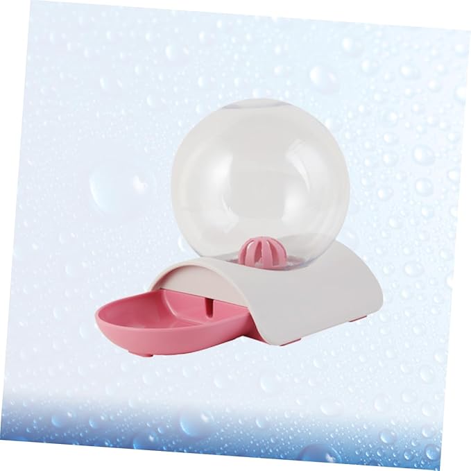 SUPVOX Automatic Pet Water Dispenser Pink Drinking Bowl for Cats and Dogs Durable Design with Smooth Surface Non-Slip Base for Home Decor and Pet Hydration
