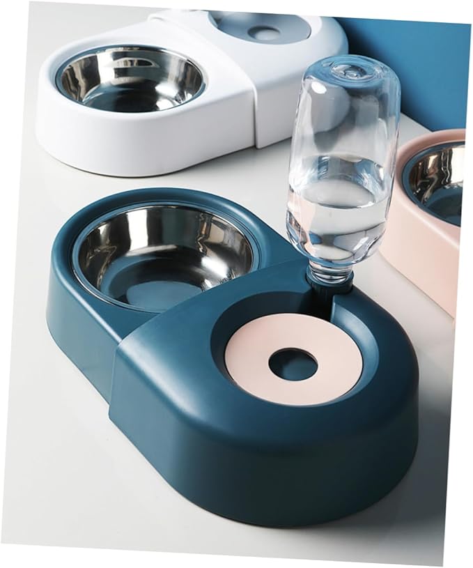 BESPORTBLE Pet Feeder and Water Dispenser for Dogs and Cats Automatic Food Bowl Tip Design Easy to Clean for Home Decoration Smooth