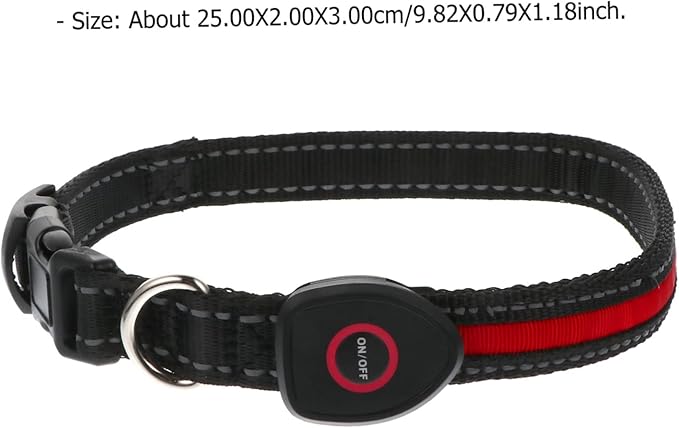 LED PET Collar Three Flash Modes 50CM USB Charging Collar for Golden Retriever Bichon Frise Night Safety Light