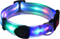 Dog LED Light Collar, Rechargeable LED Dog Collar, Puppy Collars with Poop Bag Holder, Adjustable Pet Collars Lead Set, Waterproof LED Light Dog Collar for Dogs, Puppies, Pets, Walking, Running
