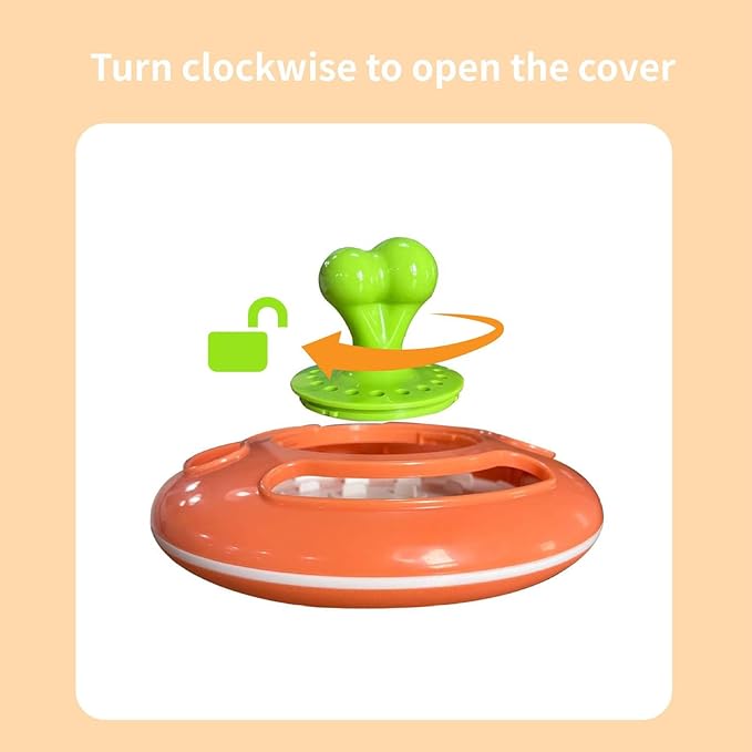 Luqeeg Interactive Dog Puzzle Toy Feeder, Automatic Feeding Puppy Toys, 360 Degree Rotation Balance Structure Alleviate Anxiety Pet Food Treat Feeding Dispenser Keep Them Busy