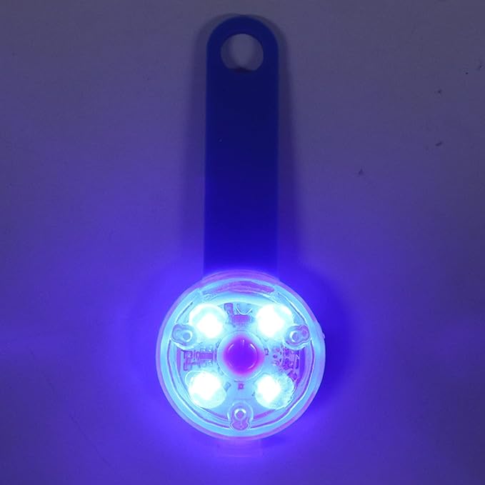 Dog Collar Light Pendant, Luminous Pendant USB Rechargeable LED Dog Light Pendant, IPX7 Waterproof 3 Light Modes Dog Collar Light for Pet Bag Bike (Blue)