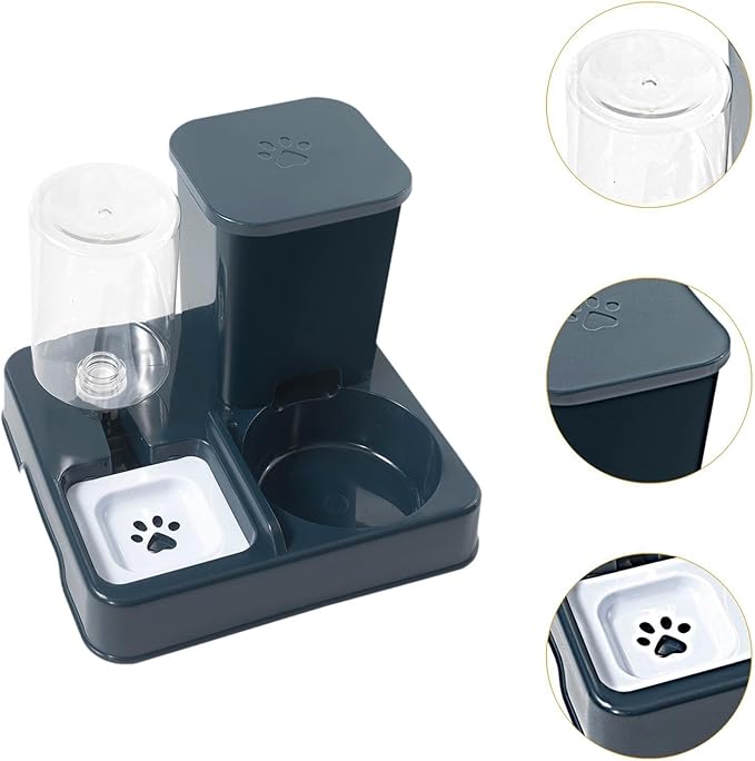 2 in 1 Automatic Pet Waterer Pet Food Bowl Large Capacity Self Dispensing Automatic Cat Drinker Bowl Dispenser for Puppy Dogs