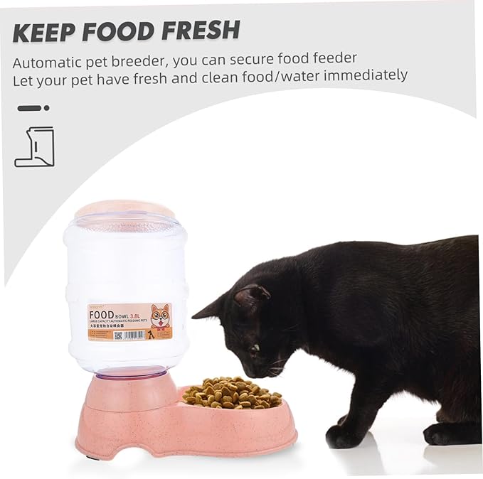 VANZACK 3.8L Automatic PET Feeder Plastic Dog and Cat Food Dispenser Timer Large Capacity PET Feeding Bowl for Indoor Use