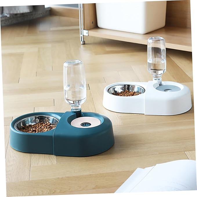 Automatic Dog Water Dispenser and Pet Feeding Bowl Unique Non Tip Design Removable Bowls Safe and Easy Dogs and Cats