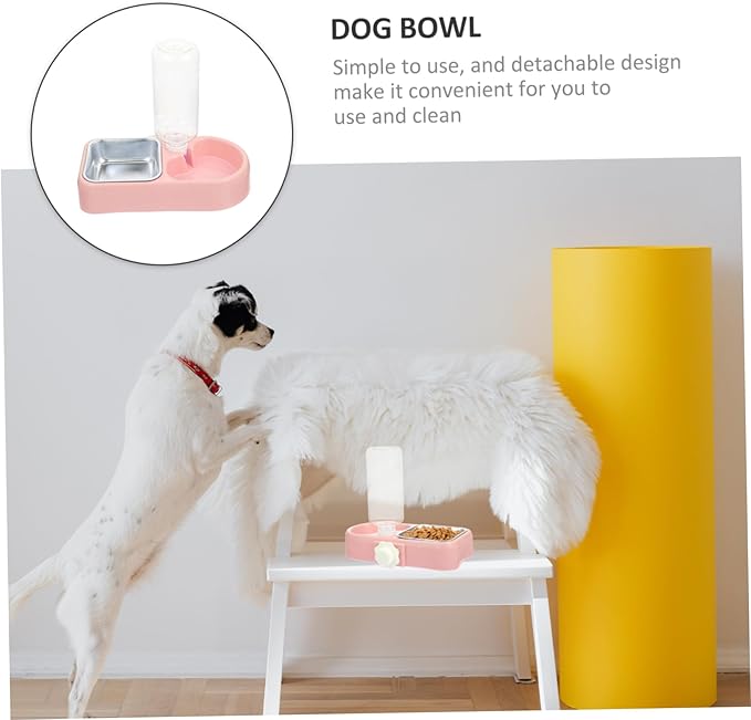 GANAZONO 1set Detachable Dog Bowl and Cat Feeder Automatic Water Dispenser for Dogs and Cats Convenient Hanging Design for Food and Water Easy to Inner Bowl Box