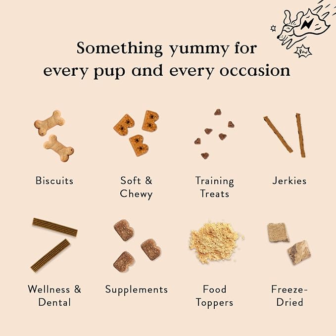 Bocce's Bakery Oven Baked PB & Banana Recipe Treats for Dogs, Wheat-Free Everyday Dog Treats, Real Ingredients, Baked in The USA, All-Natural Soft & Chewy Cookies, Peanut Butter & Banana, 6 oz