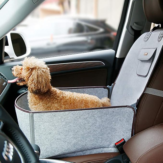 Dog Car Seats for Small Dogs Medium Dogs,2 in 1 Pet Reinforce Car Booster Seat,Portable Collapsible Dog Car Carrier Breathable Bag, Puppy Car Seat with Storage Pocket for Cars, Trucks, Suvs