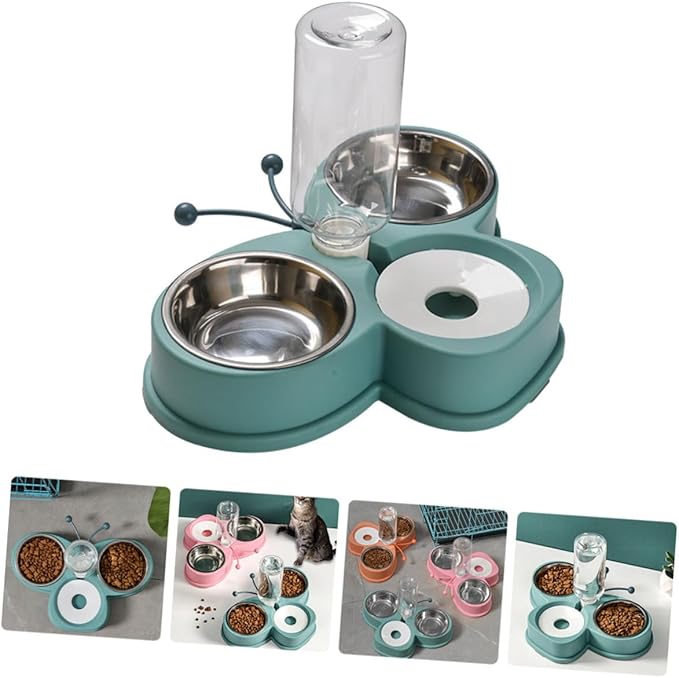 Multi-Function Automatic Pet Feeder Water Dispenser Dual Bowl Design for Cats and Dogs Convenient for Busy Pet Owners Easy to Bowls Capacity