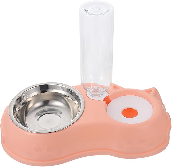1set Automatic Pet Feeder Water Dispenser Dual Bowl for Cats Dogs and Non- Design for Stores Convenient Food Water