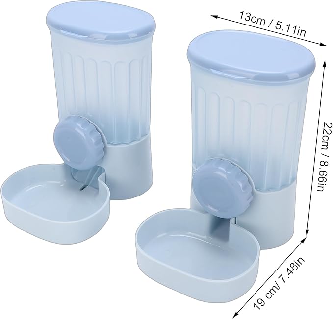 Zerodis Cat Dispenser Cage Mounted Detachable Dog Auto Gravity Feeder and Waterer Set Cage Cat Food Bowl Dog Feeding Station for Large Cats and Dogs Hanging Pet Food Water