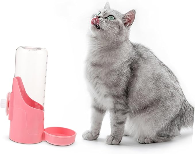 Happyyami Pet Dog Water Feeder Hanging Automatic Drinking Device for Cats Dogs Space-Saving Design Easy Installation Hydration for Cage Use Elegant