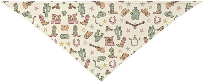 Western Dog Bandanas, Cartoon Cowboy Dog Scarf, Accessories Puppy Kitten Party Festival and Daily Wearing,West Cowboy Accessories Party Cosplay (Light Green)