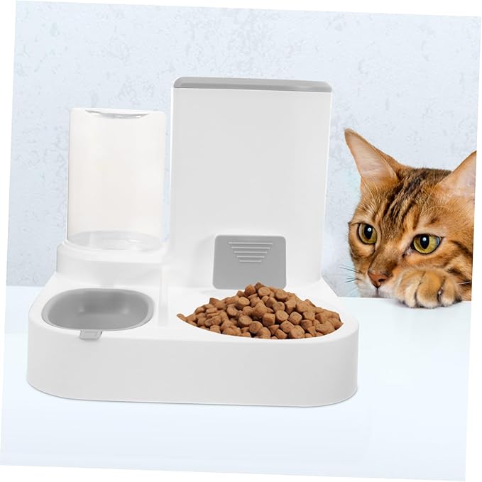 Automatic Pet Food and Water Dispenser with Dry and Wet Separation and Cats Easy to Clean Detachable Pet Feeder for Convenient Feeding and Hydration