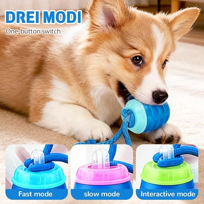 Interactive Dog Toys, 2026 Upgrade Interactive Rolling Cat Dog Ball Toy, Rechargeable Automatic Moving Dogs Toy Wicked Ball for Boredom Medium Small Puppy Dogs (Blue)