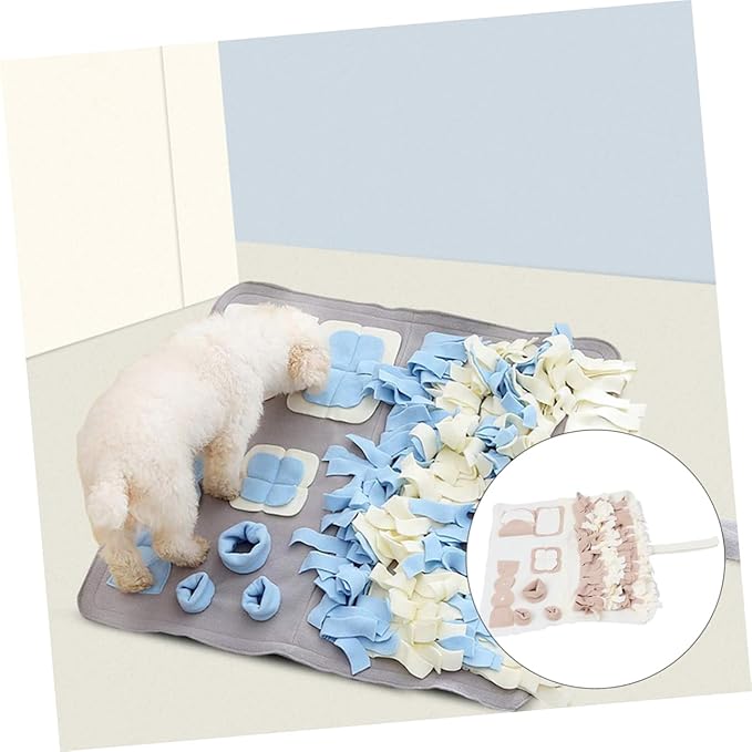 Happyyami PET Snuffle Mat for Dogs Washable Dog Feeding Mat Nose Work Training Pad Interactive Sturdy PET Activity Blanket