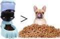 feeders 3.8L Large Capacity Dog cat paw Print Automatic Feeding Device Environmental Protection Material Cover can be Picked up at Any time to Feed The Feeder Blue