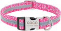 Personalized Pet Dog Collar Reflective Custom Puppy Collars Pitbull Large Dog Collar for Small Pets Chihuahua German Shepherd Pink M