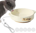 Ceramic Pet Heating Bowl - Constant Temperature Drinking Dish, Automatic Warm Water Feeder, Cold Weather Care Accessory | Chickens Birds Rabbits Cats for Chickens Birds Rabbits Cats