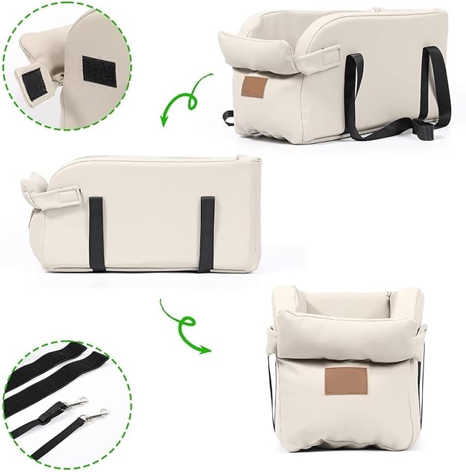 Dog Car Seat Dog Car Seat Centre Console Dog Booster Dog Car Seat Small Dog Cat Booster Seat for Dogs Cats Pets Up to 22lbs
