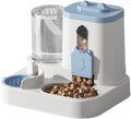 Genérico Automatic Pet Food Dispenser: 2 in 1 Dog Cat Treat Food Dispenser Large Capacity Feeding Solution for Small and Medium Pets Domes Use